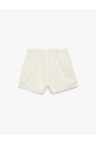 Koton Baby Girl'S Ecru Eyelet Shorts