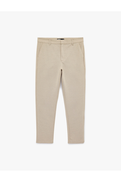 Koton Men'S Beige Classic Trousers