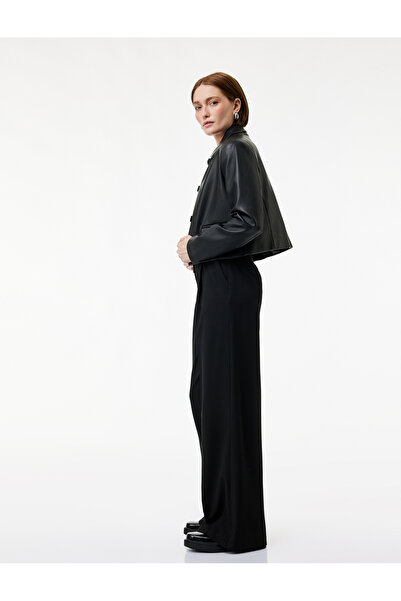 Koton Women'S Black Palazzo Trousers