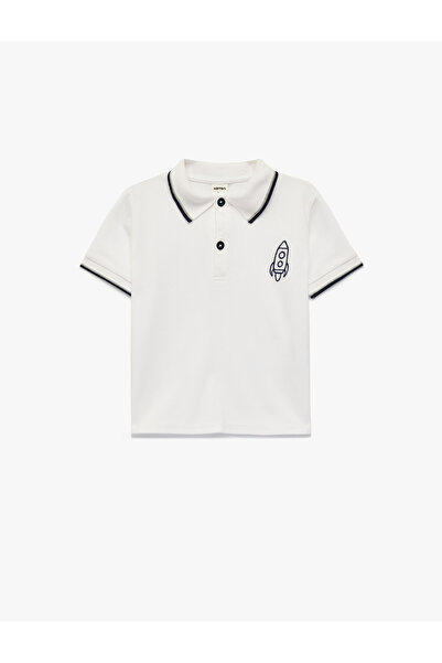 Koton Baby Boy White Polo Neck T-Shirt