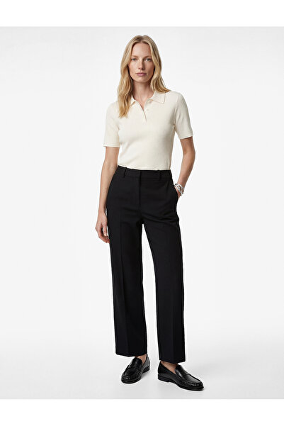 Koton Women'S Black Wide Leg Pants