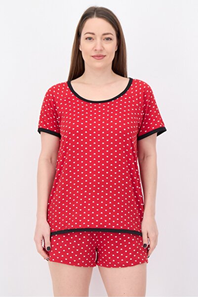 Pillow Talk Women 2 Pieces Allover Print Top And Bottom Sleepwear Set, Multic...
