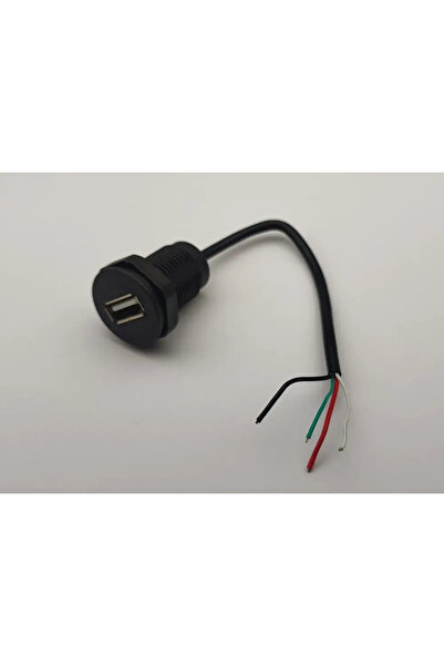 OEM Mufa USB2.0 mama panou tip A 1 port gabarit mic cu 4 fire diam. 16mmx30mm