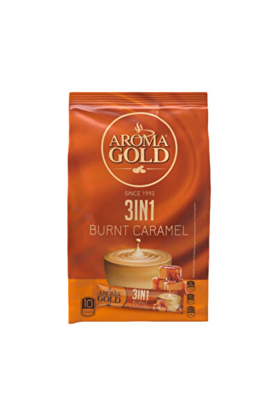 AROMA GOLD كراميل محروق 3 في 1، 170 غرام، عبوة من 10 وحدات