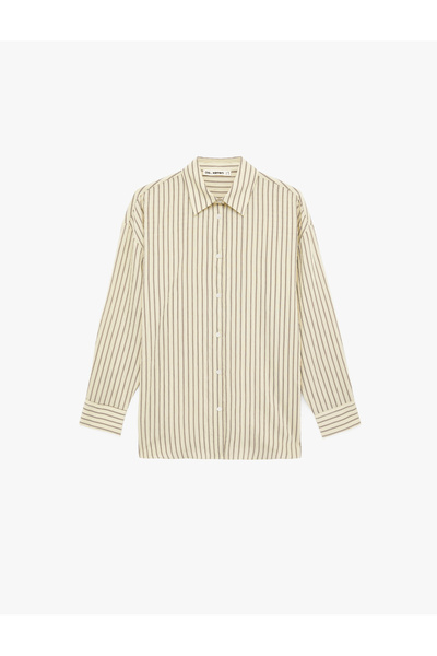 Koton Women'S Yellow Stripe Teenage Shirts Ls
