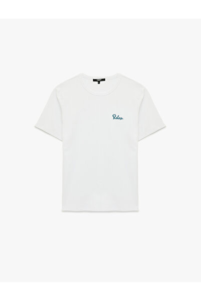 Koton Men'S White Printed T-Shirt