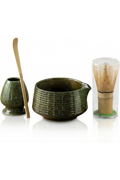 Circuit Green Matcha Tea Set – 4-Piece Japanese Tea Ceremony Kit
