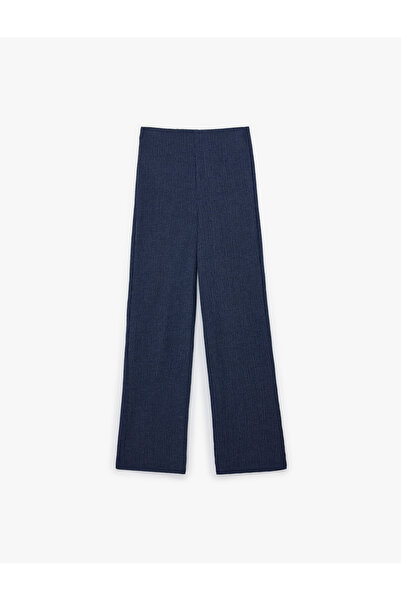 Koton Women'S Navy Wide Leg Pants