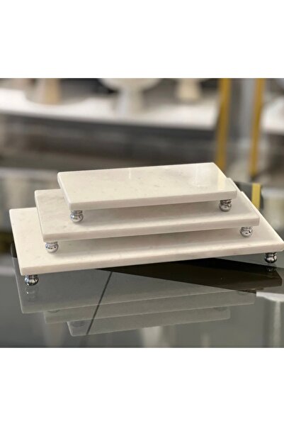 DİGİSU Marble Presentation Plate-3 Pieces