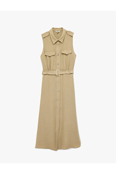 Koton Women'S Khaki Maxi Dress