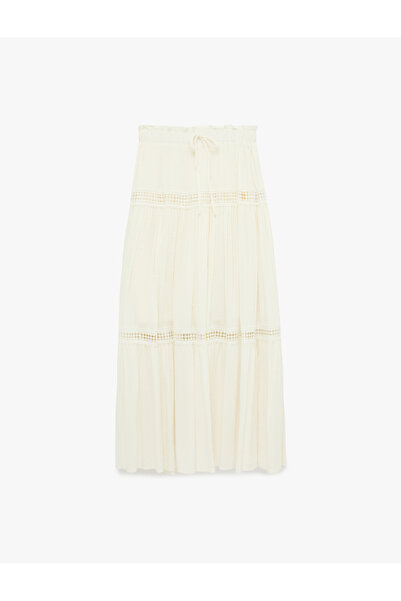 Koton Women's Midi Flared Skirt
