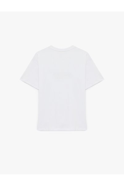 Koton Women'S Ecru Teenage Tshirt Ss
