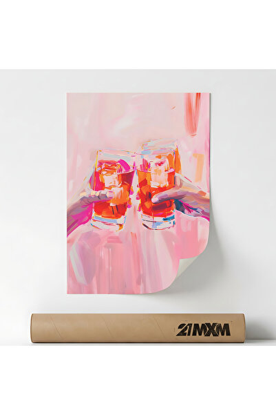 21mxm Poster Decorativ Tematica Bar & Cocktail - 'Bar 61', Material Textil, 3...