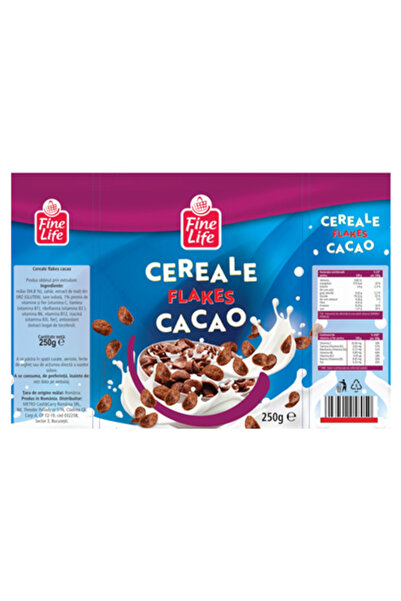 Fine Life Fulgi de cereale cu cacao, 250 g,