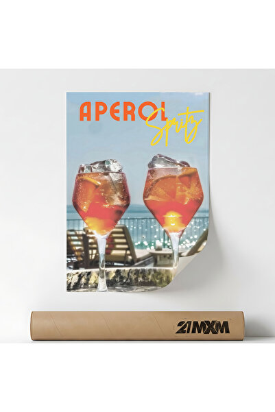 21mxm Poster Decorativ Stil Italian 'Aperitivo 85', Material Textil, Fara Rama