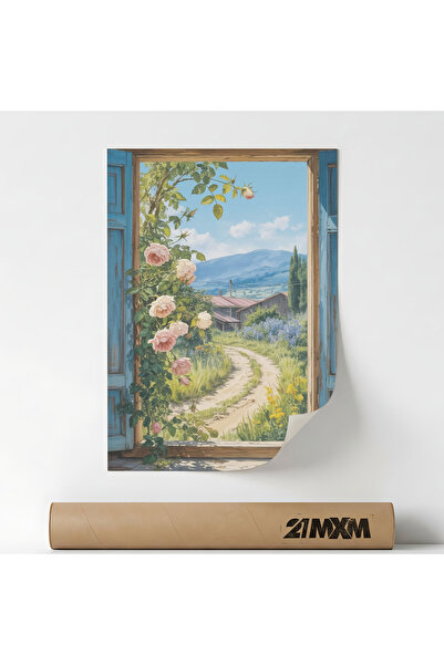 21mxm Poster 'Rose Window' Pe Panza Mata – Design Minimalist, Fara Rama