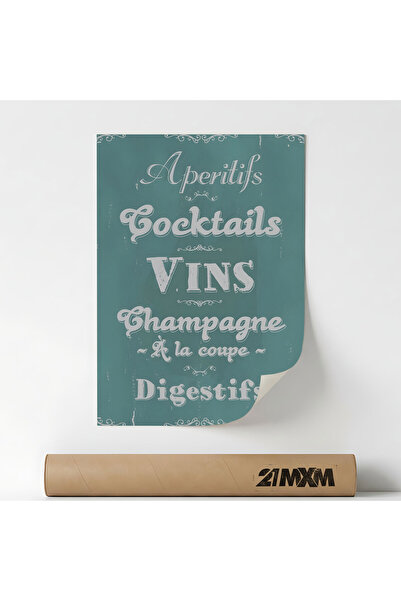 21mxm Poster Decorativ Tematica Bar & Cocktail - 'Bar 560', Material Textil, ...