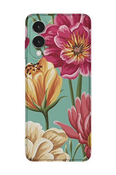 lelia غطاء هاتف شفاف مطبوع متوافق مع سامسونج جالاكسي S25 إيدج |   مجموعة فلور...