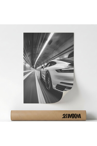 21mxm Poster 'Auto 10' Pe Panza Mata – Design Minimalist, Fara Rama