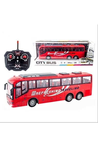 Tıfıl Toys Şarjlı Işıklı Full Fonksiyon Uzaktan Kumandalı 1:30 Oyuncak Otobüs