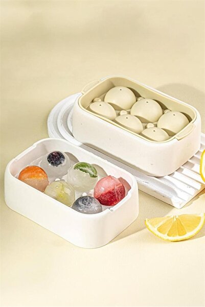 Bayev قطعتان من قالب الثلج الكروي لونارا 2263 - حاوية ثلج سيليكون سهلة الإزالة