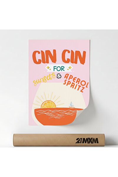 21mxm Διακοσμητική Αφίσα Ιταλικού Στυλ 'Aperitivo 72', Υφασμάτινο Υλικό, A4 (...