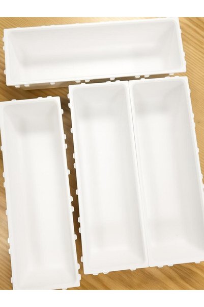 Smartware Organizator de sertare cu design interconectabil, set de 4 (dreptunghiular)