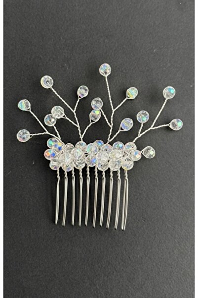 Store Gelin aksesuar özel gün tokası şeffaf boncuklu tarak toka