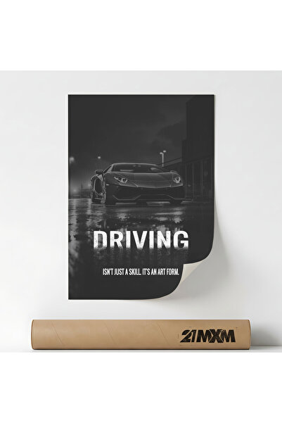21mxm Poster 'Car Motivation 01' Pe Panza Mata – Design Minimalist, Fara Rama