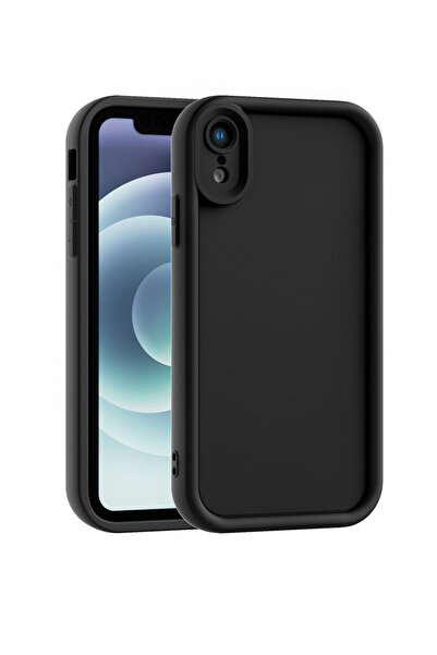 Vissona iPhone XR Uyumlu Kamera Çıkıntılı Mat Silikon Telefon Kılıfı
