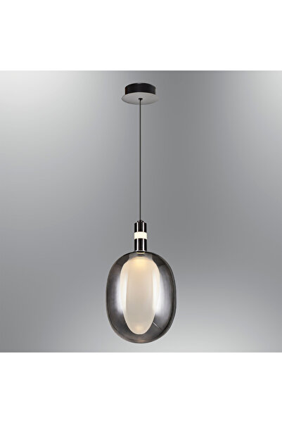 Özcan Aydınlatma 2853-1A-16 OstrichTekli Cam Sarkıt 220*300 Gri