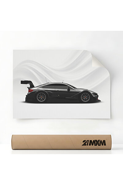 21mxm Poster Auto Premium - 1391 M4 DTM 2015 Negru – Design Minimalist, A4 (2...