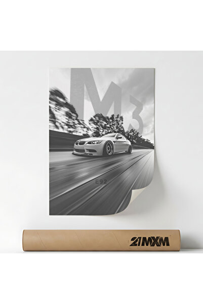 21mxm Αφίσα 'Auto 04' σε ματ καμβά – Μινιμαλιστικό σχέδιο, A3 (29,7 x 42 cm),...