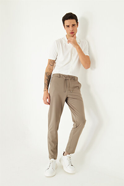 White Stone Mink Jogger Pants