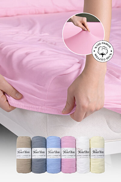 Vionel Home %100 Pamuk Penye Premium Lastikli Çarşaf | Tek Kişilik | Çift Kiş...