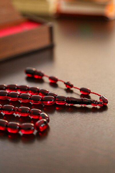 TESBİHKENTİ Exquisite Craftsmanship Velvet-Like Texture Capsule Fire Amber Pr...