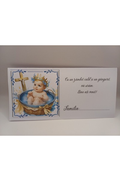Handmade Set of 10 envelopes for a boy's baptism