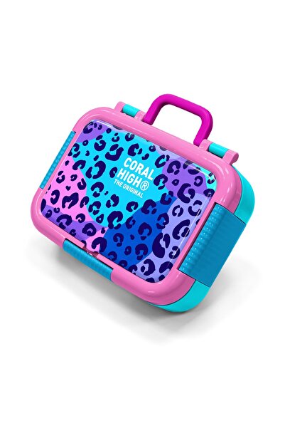 Coral High Παιδικό δοχείο φαγητού από ανοξείδωτο ατσάλι με μωβ λεοπάρ σχέδιο ...