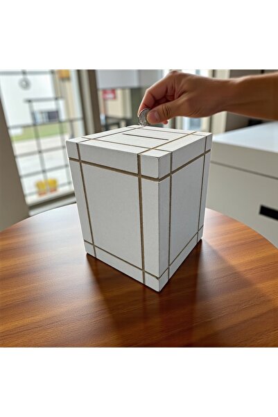 Moxo Store Ahşap Kumbara Dekoratif Kutu Bahşiş Kutusu Tipbox Montessori Eğitim