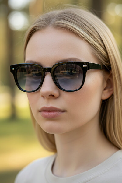 De Valentini Geometric Model Unisex Bone Sunglasses