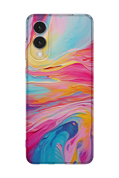 lelia غطاء هاتف شفاف مطبوع متوافق مع سامسونج جالاكسي S25 إيدج |   مجموعة: سلس...