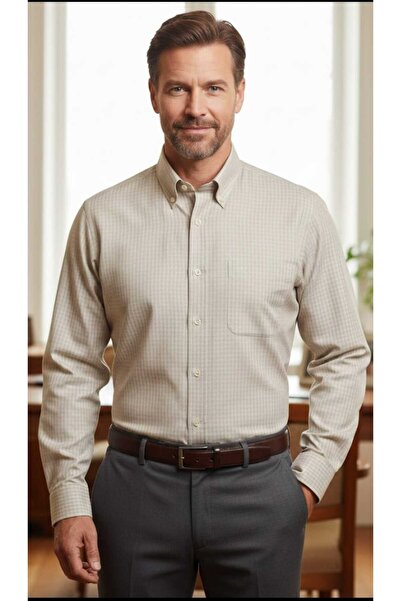 ADVANTE ΑΝΔΡΙΚΟ ΠΟΥΚΑΜΙΣΟ ΜΕ ΜΑΚΡΙΑ ΜΑΝΙΚΙΑ, ΤΣΕΠΕΣ, ΥΦΑΣΜΑ OXFORD, ΚΛΑΣΙΚΗ Γ...