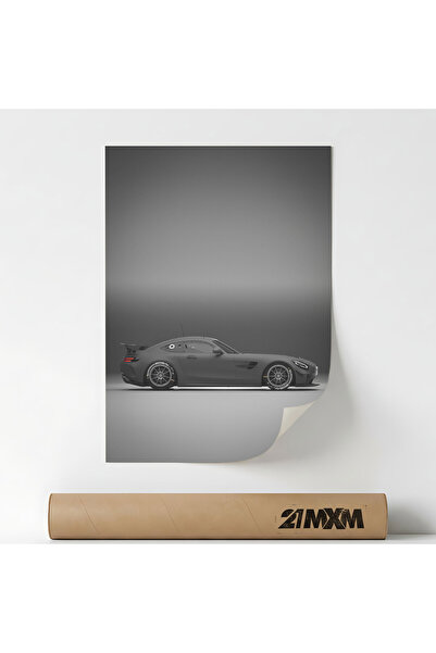 21mxm Poster Auto Premium - AMG GT4 2020 03 – Design Minimalist, Fara Rama