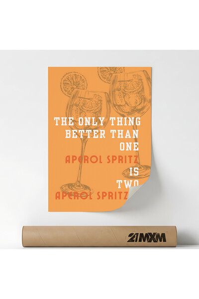 21mxm Poster Decorativ Stil Italian 'Aperitivo 28', Material Textil, A3 (29.7...