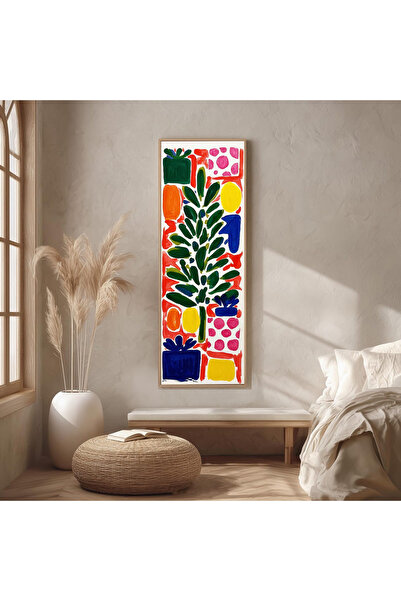 Dekorsiahome Ahşap Çerçeveli Panoramik Oturma Odası Salon Tablosu UZ0372