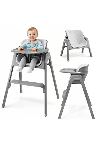 Moby System Noxi Moby-System 3-in-1 folding dining chair, gray