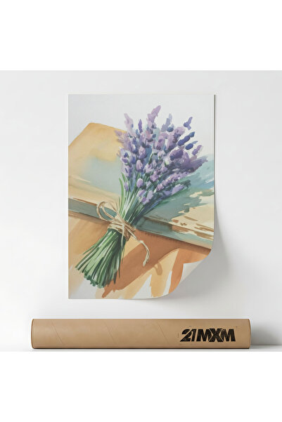 21mxm Poster decorativ, ilustratie peisaj lavanda, Lavender bouquet, Fara Rama