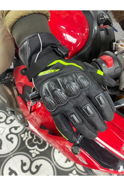 Scoyco FİBBA Mc83 Sarı Kışlık Motorcu Eldiveni
