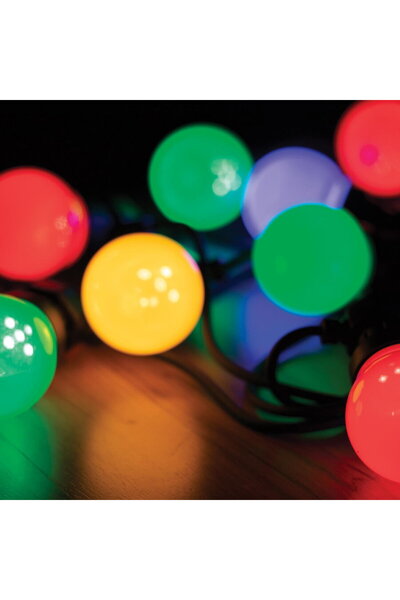 Somogyi LED Garland for Outdoor, 30 Colored Balls, 14.5 m