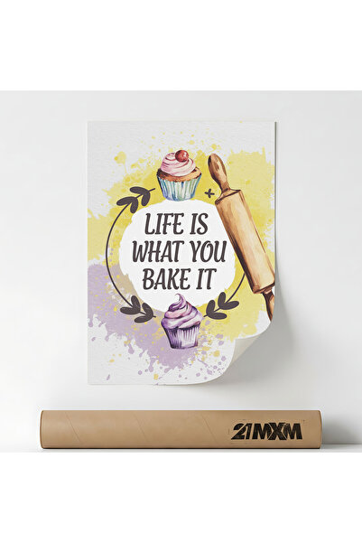 21mxm Poster decorativ, Life is What You Bake It 2, stil modern, A4 (21x29.7c...